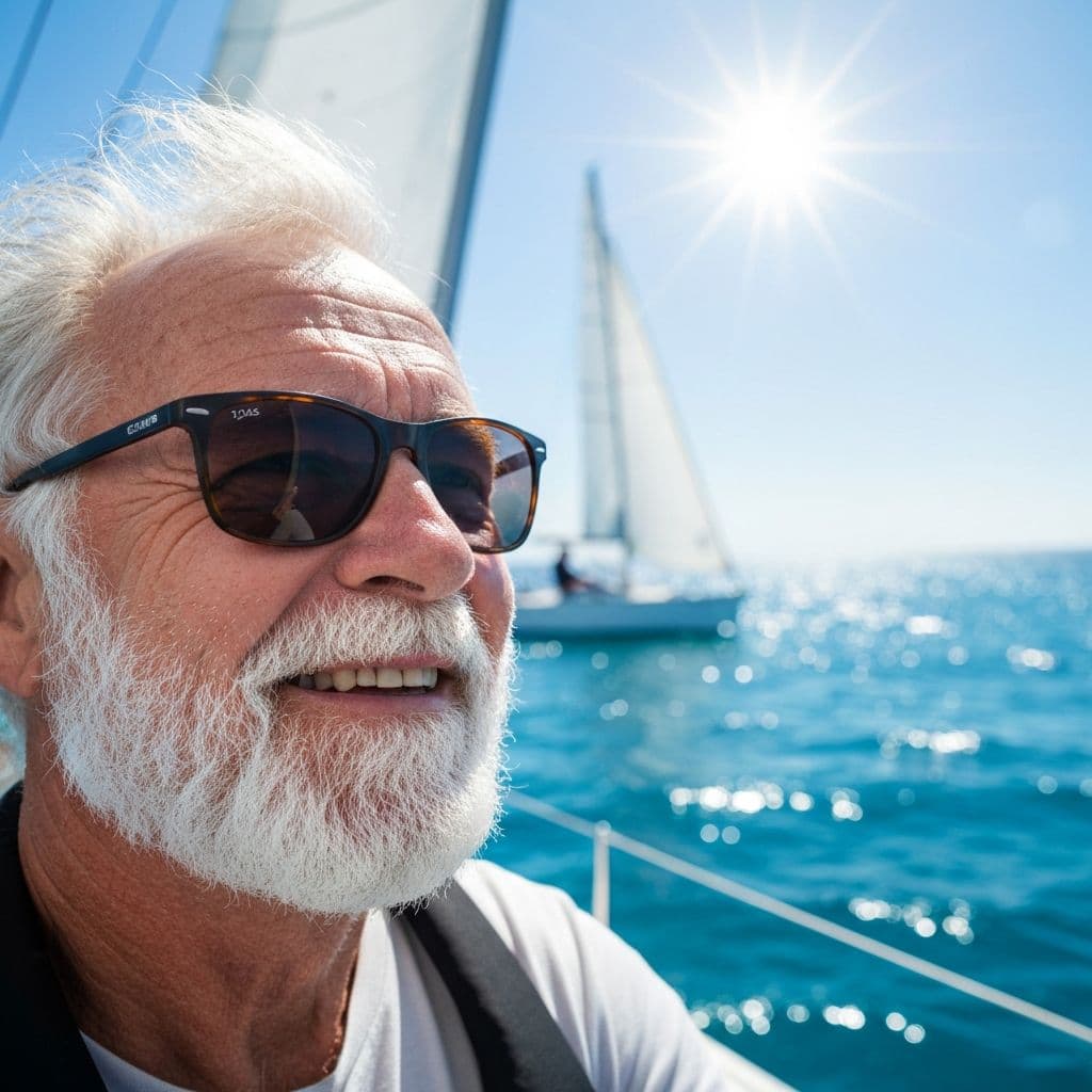 Person experiencing their first sailing trip