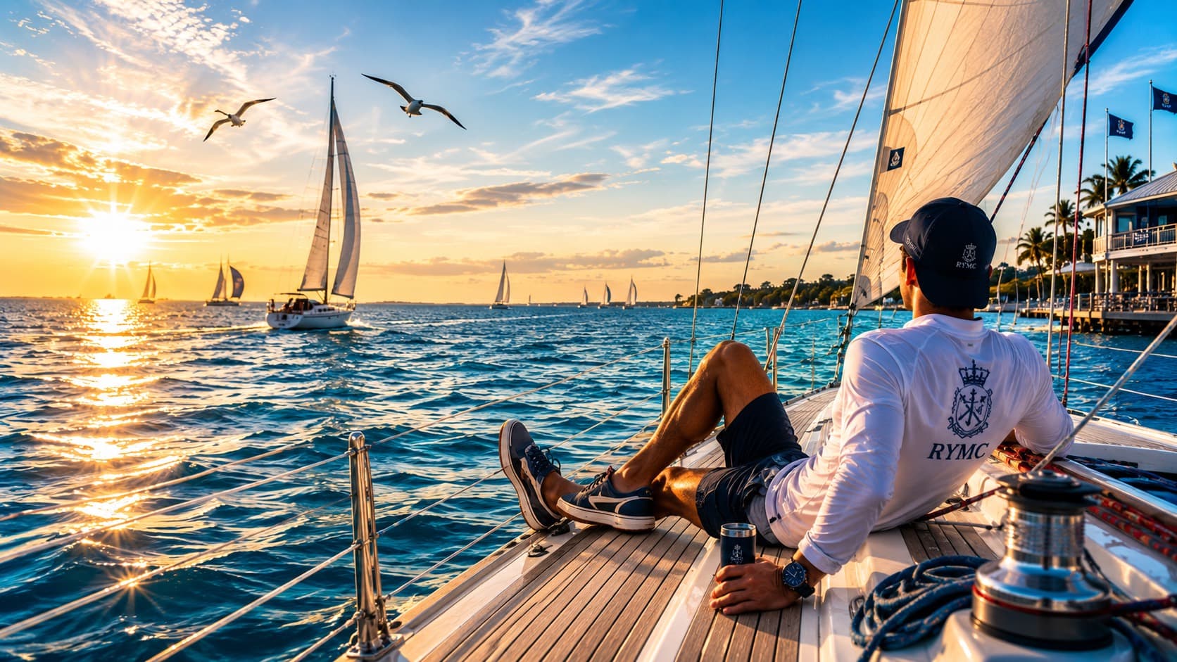 Sailor enjoying the sailing lifestyle